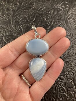 Owyhee Oregon Blue Opal Crystal Stone Jewelry Pendant #fPwEErCSb6s