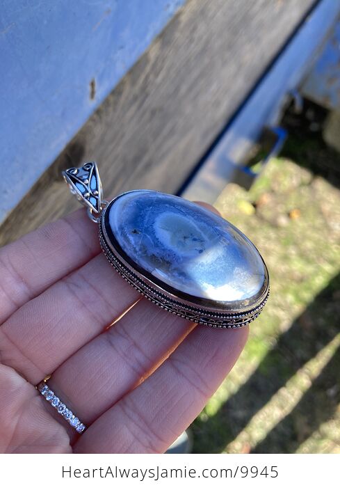 Owyhee Oregon Blue Opal Crystal Stone Jewelry Pendant - #6g0bDiMN3QQ-7