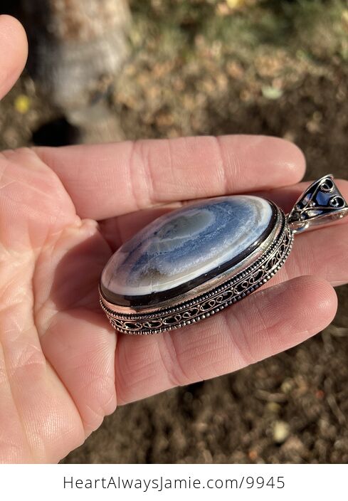 Owyhee Oregon Blue Opal Crystal Stone Jewelry Pendant - #6g0bDiMN3QQ-4