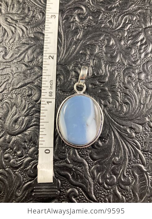 Owyhee Oregon Blue Opal Crystal Stone Jewelry Pendant - #KRqGrLFU7K8-5