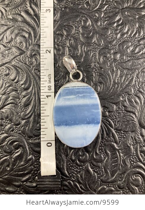 Owyhee Oregon Blue Opal Crystal Stone Jewelry Pendant - #PEfxn7vgiv8-3