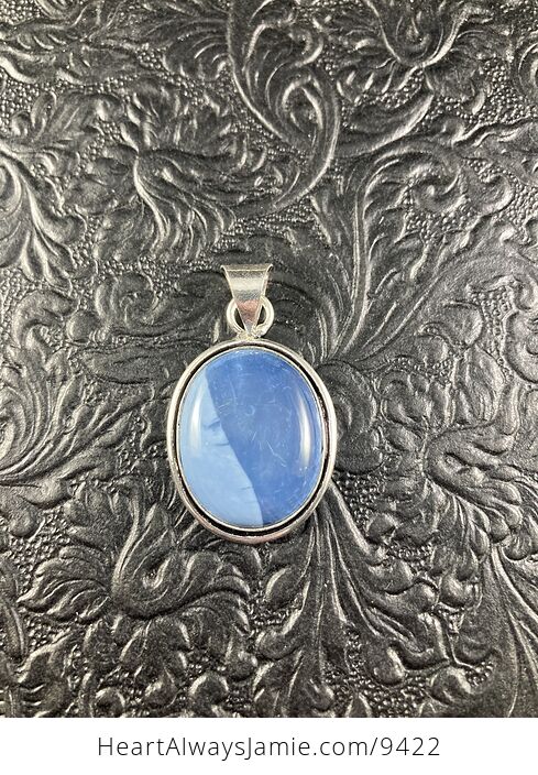 Owyhee Oregon Blue Opal Crystal Stone Jewelry Pendant - #bxLVDyABYoM-1
