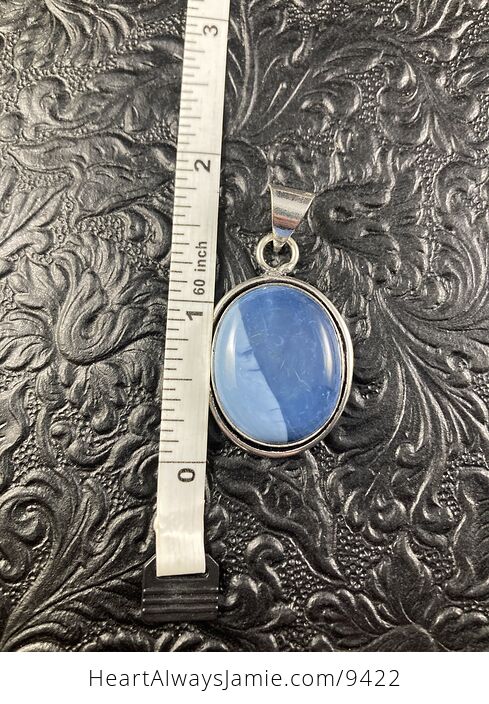 Owyhee Oregon Blue Opal Crystal Stone Jewelry Pendant - #bxLVDyABYoM-2