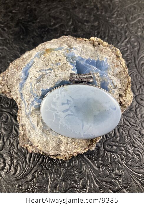 Owyhee Oregon Blue Opal Crystal Stone Jewelry Pendant - #c1Aos5YKZ6k-1