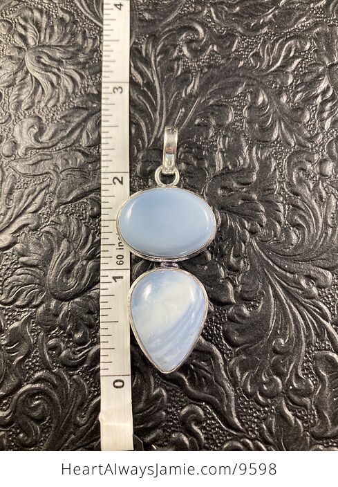 Owyhee Oregon Blue Opal Crystal Stone Jewelry Pendant - #fPwEErCSb6s-2