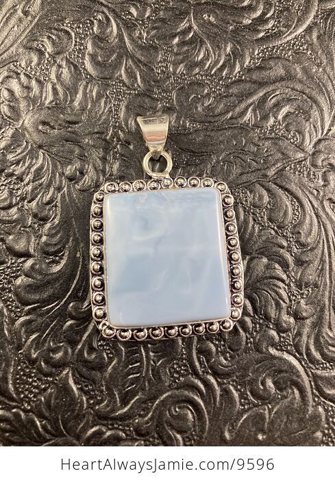Owyhee Oregon Blue Opal Crystal Stone Jewelry Pendant - #m1UKdvRLWFs-2