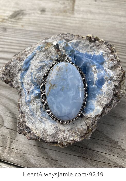 Owyhee Oregon Blue Opal Pendant - #2mYYhfiBSfc-1