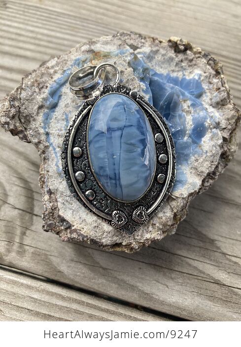 Owyhee Oregon Blue Opal Pendant - #XOcKrOMcjC8-1