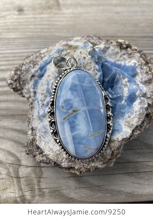 Owyhee Oregon Blue Opal Pendant - #zI8wE52VCKA-1