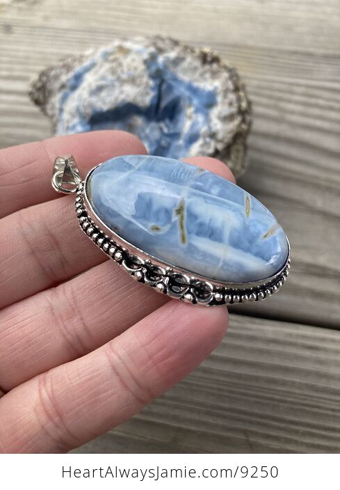 Owyhee Oregon Blue Opal Pendant - #zI8wE52VCKA-4
