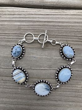 Owyhee Oregon Blue Opal Stone Bracelet #AIIbpdYx8vA