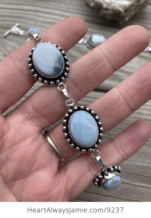 Owyhee Oregon Blue Opal Stone Bracelet - #AIIbpdYx8vA-5
