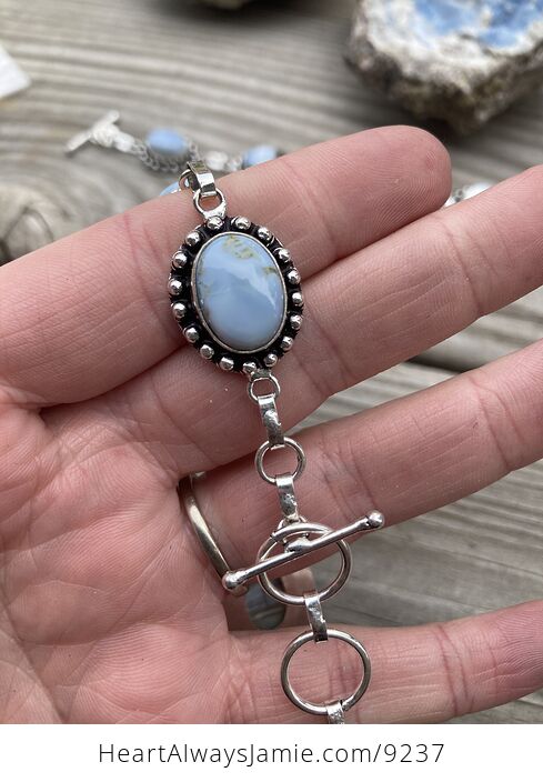 Owyhee Oregon Blue Opal Stone Bracelet - #AIIbpdYx8vA-6