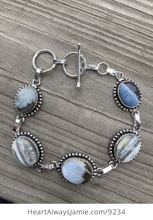 Owyhee Oregon Blue Opal Stone Bracelet - #G6wG2spBmK0-1