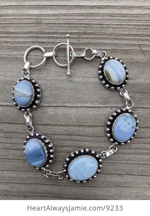 Owyhee Oregon Blue Opal Stone Bracelet - #JgcWMoy8h04-1