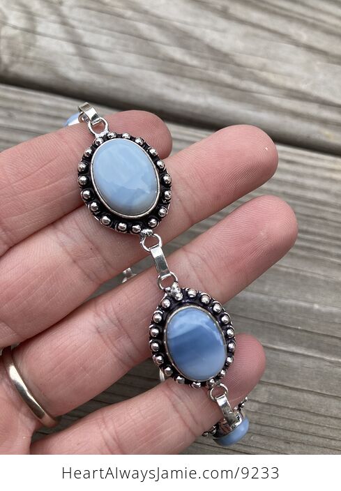 Owyhee Oregon Blue Opal Stone Bracelet - #JgcWMoy8h04-3