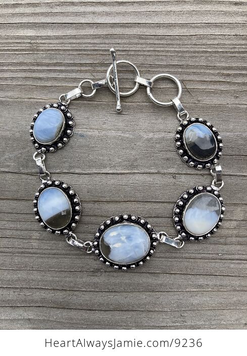 Owyhee Oregon Blue Opal Stone Bracelet - #SCBZTtk4S9Q-1