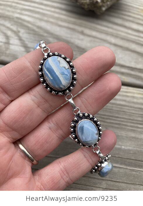 Owyhee Oregon Blue Opal Stone Bracelet - #aEWfSOV8L1Q-3