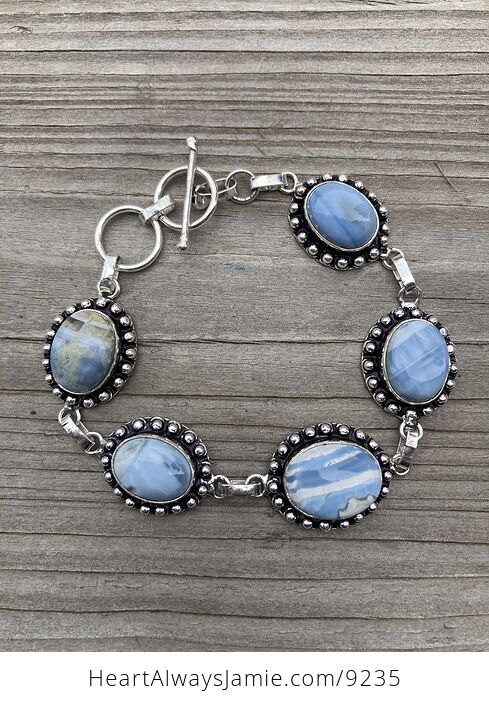 Owyhee Oregon Blue Opal Stone Bracelet - #aEWfSOV8L1Q-1