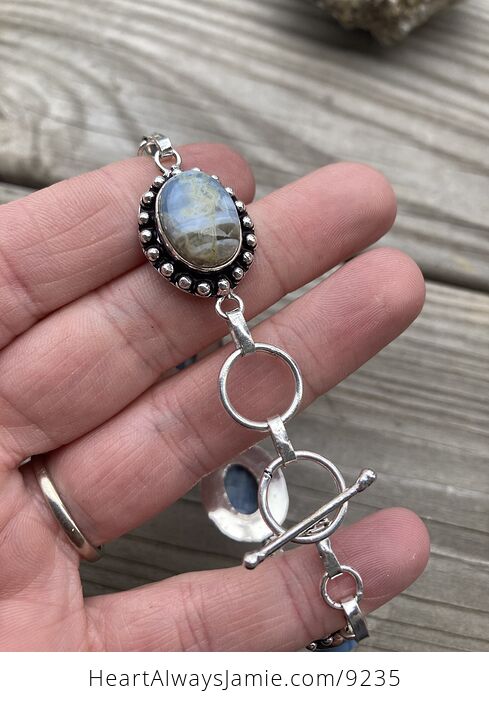 Owyhee Oregon Blue Opal Stone Bracelet - #aEWfSOV8L1Q-4