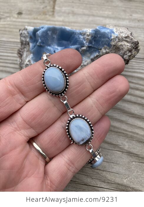 Owyhee Oregon Blue Opal Stone Bracelet - #cNk9Kk9UVNU-4