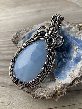 Owyhee Oregon Blue Opal Stone Jewelry Pendant #GEwaMieh680