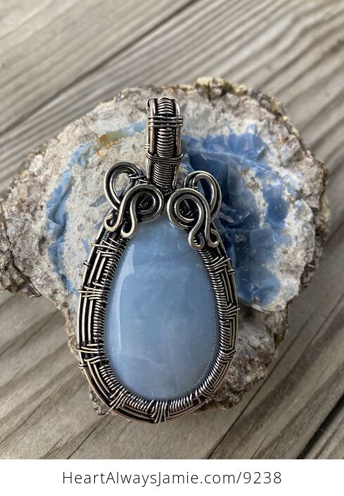Owyhee Oregon Blue Opal Stone Jewelry Pendant - #GEwaMieh680-5