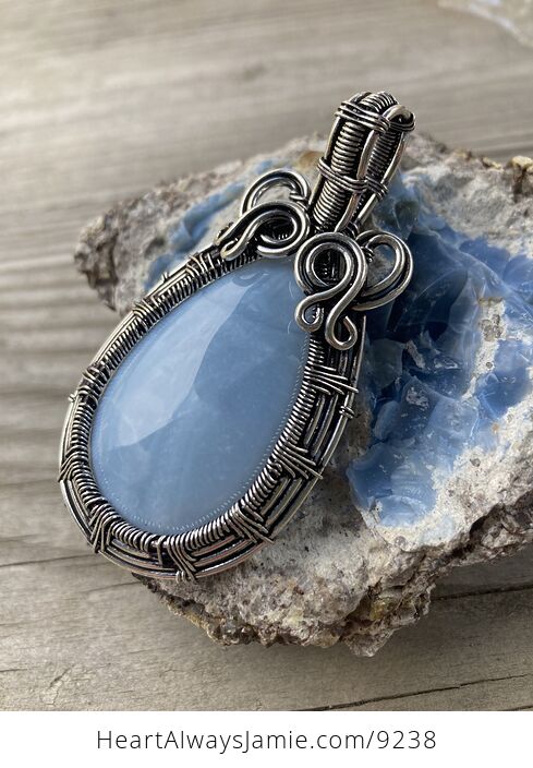 Owyhee Oregon Blue Opal Stone Jewelry Pendant - #GEwaMieh680-1