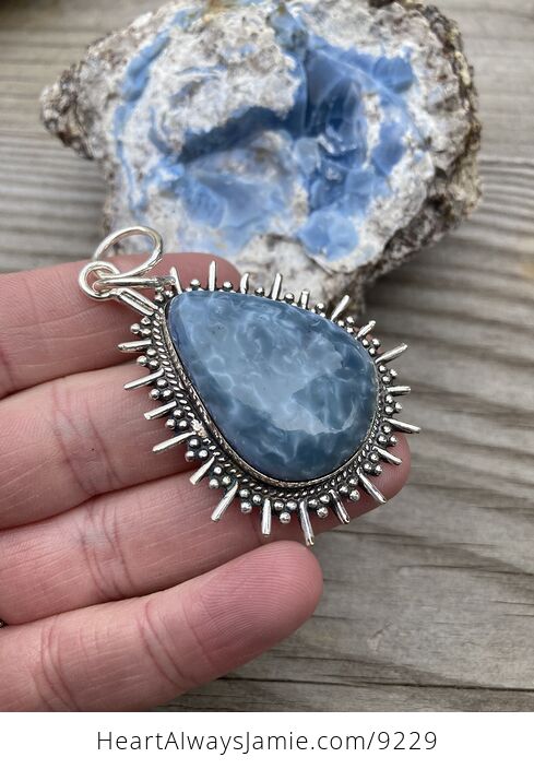 Owyhee Oregon Blue Opal Stone Pendant - #NC86MtQbVFo-4