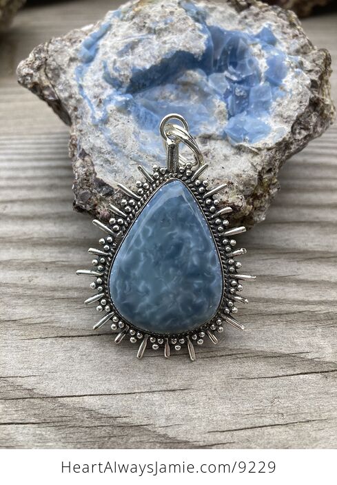 Owyhee Oregon Blue Opal Stone Pendant - #NC86MtQbVFo-2