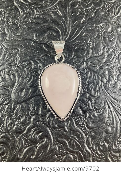 Pastel Peruvian Pink Opal Crystal Stone Jewelry Pendant - #KkNnD3xiQH0-1