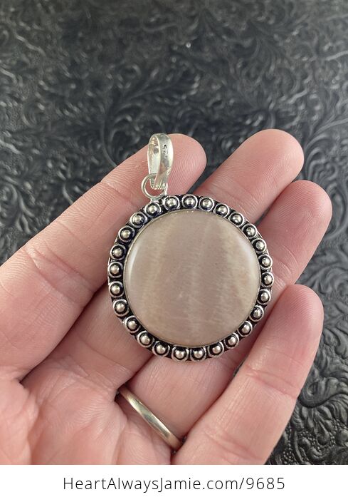 Peach Moonstone Crystal Jewelry Pendant - #5A1kM2gf4XQ-1