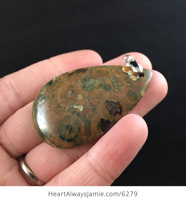Peacock Jasper Stone Jewelry Pendant - #vR0hVy2S0ho-3