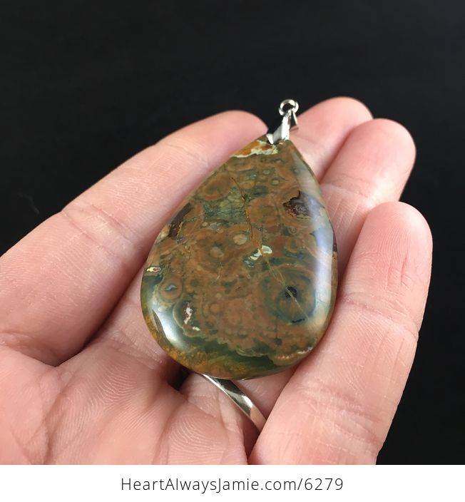 Peacock Jasper Stone Jewelry Pendant - #vR0hVy2S0ho-2