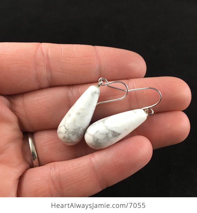Pending White Howlite Stone Jewelry Earrings - #2qFukas1cH4-2