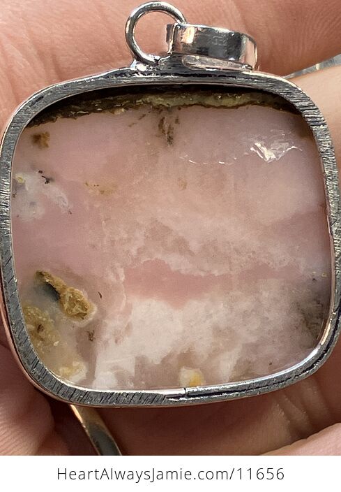 Peruvian Pink Dendritic Opal Crystal Stone Jewelry Pendant - #ko2KyYLBLxU-6