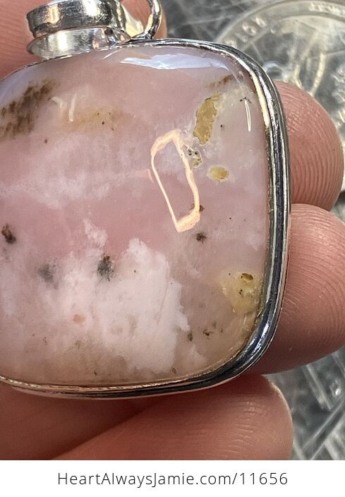 Peruvian Pink Dendritic Opal Crystal Stone Jewelry Pendant - #ko2KyYLBLxU-5
