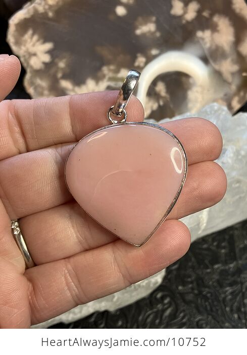 Peruvian Pink Opal Crystal Stone Jewelry Pendant - #GyJl1SdAO0M-1