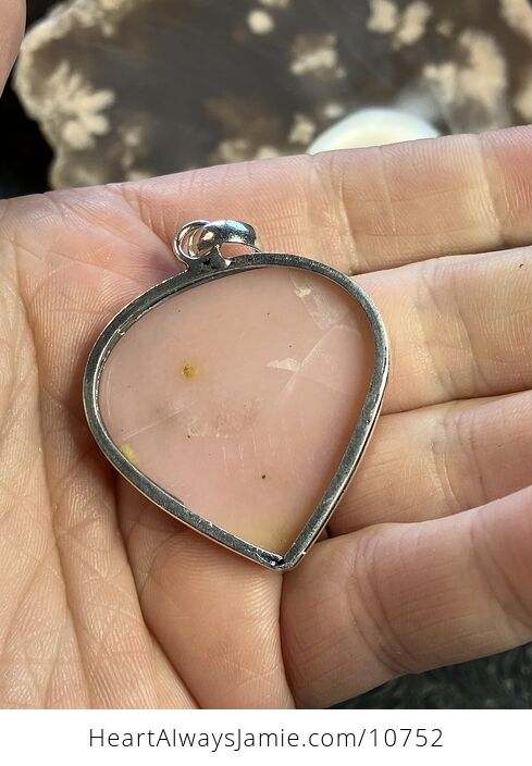 Peruvian Pink Opal Crystal Stone Jewelry Pendant - #GyJl1SdAO0M-3