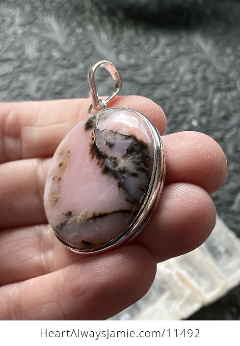 Peruvian Pink Opal Crystal Stone Jewelry Pendant - #pyMwuibAH4U-3