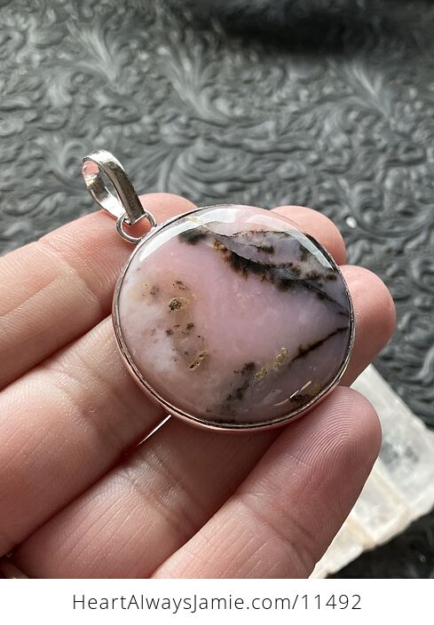Peruvian Pink Opal Crystal Stone Jewelry Pendant - #pyMwuibAH4U-2