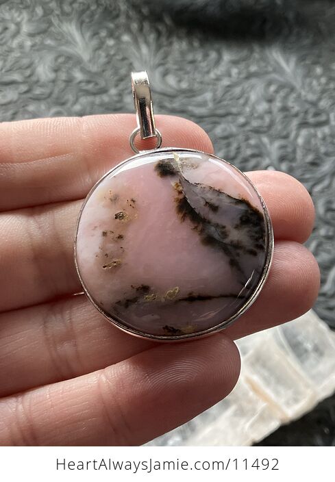 Peruvian Pink Opal Crystal Stone Jewelry Pendant - #pyMwuibAH4U-6