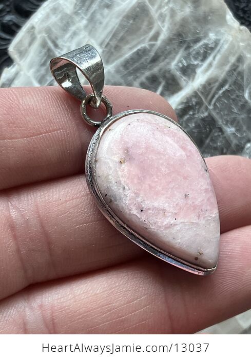 Peruvian Pink Opal Pendant Crystal Stone Jewelry - #Gg8WvCeLfb0-2