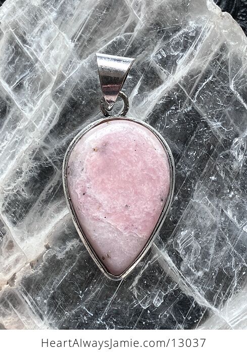 Peruvian Pink Opal Pendant Crystal Stone Jewelry - #Gg8WvCeLfb0-5