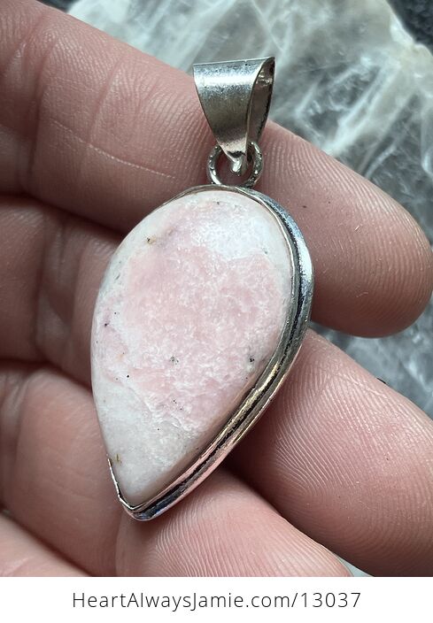 Peruvian Pink Opal Pendant Crystal Stone Jewelry - #Gg8WvCeLfb0-3