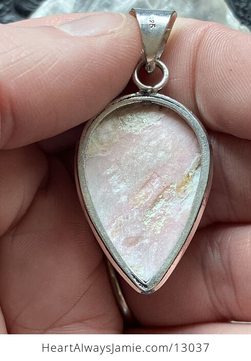 Peruvian Pink Opal Pendant Crystal Stone Jewelry - #Gg8WvCeLfb0-4