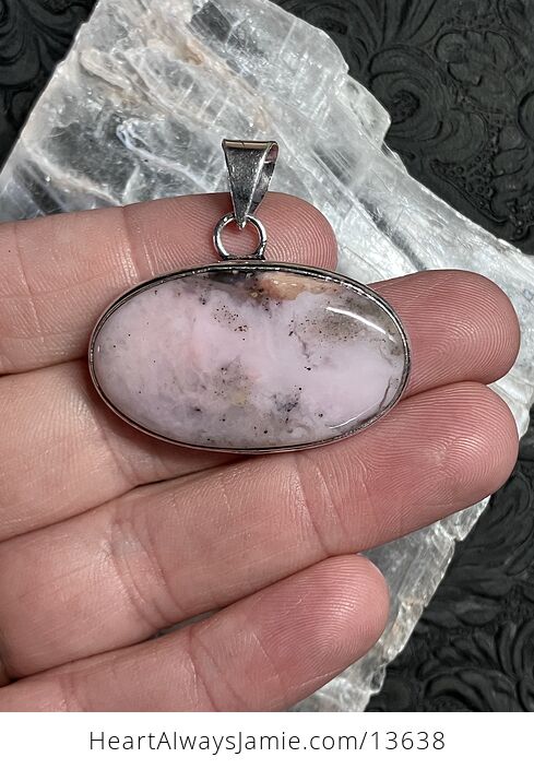 Peruvian Pink Opal Pendant Crystal Stone Jewelry - #aXZAXALUdPc-1