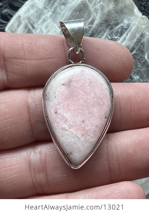 Peruvian Pink Opal Pendant Crystal Stone Jewelry - #jPc23lNJIcY-1