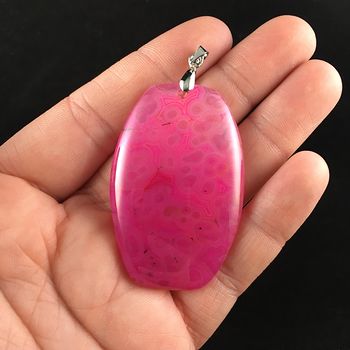 Pink Agate Stone Jewelry Pendant #uRtFgPWoMtA
