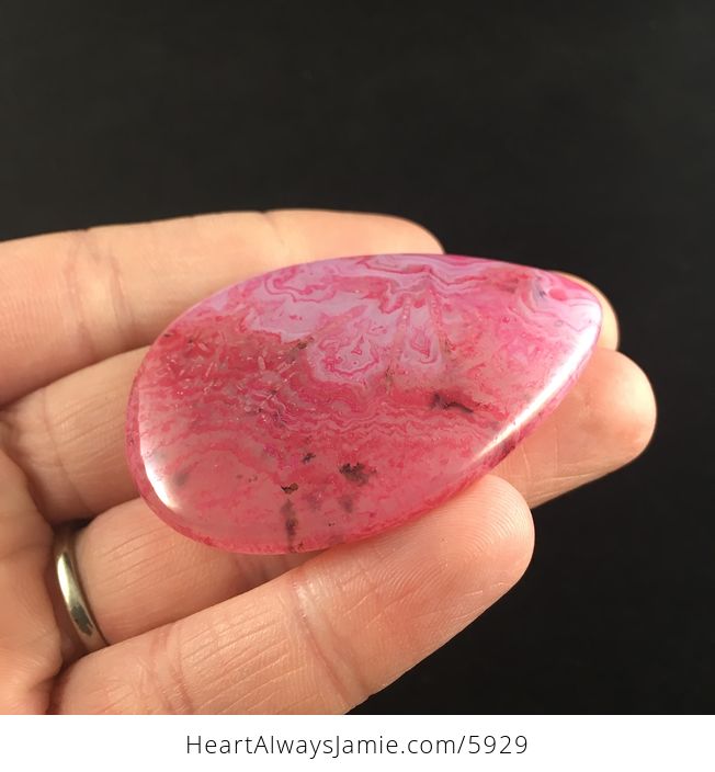 Pink Agate Stone Jewelry Pendant - #RJ6cXCKUsjA-3